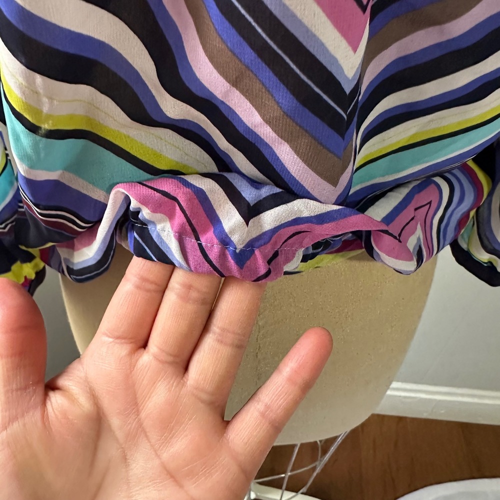 Women's‎ colorful Banana Republic sheer Blouse Size S - Picture 4 of 11